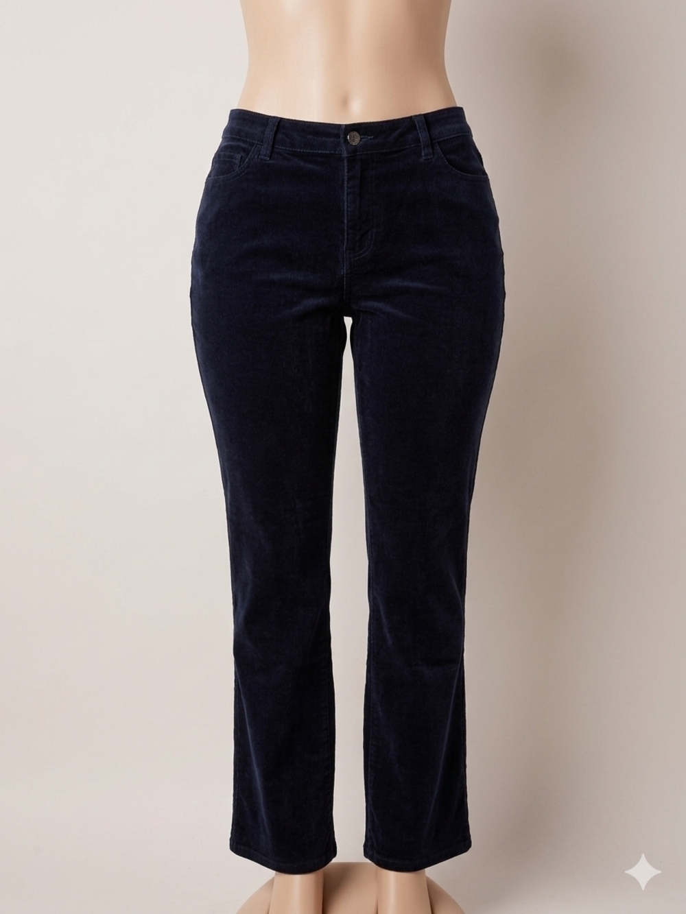 St. John's Bay Black Stretch Corduroy Pants Size 14W Pre-owned